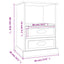 sengeborde 2 stk. 43x36x60 cm sort