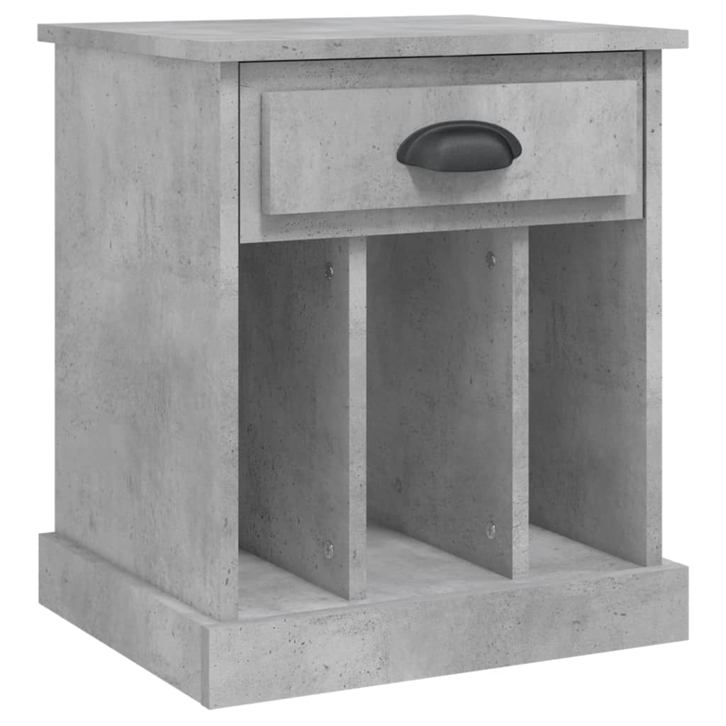sengebord 43x36x50 cm betongrå