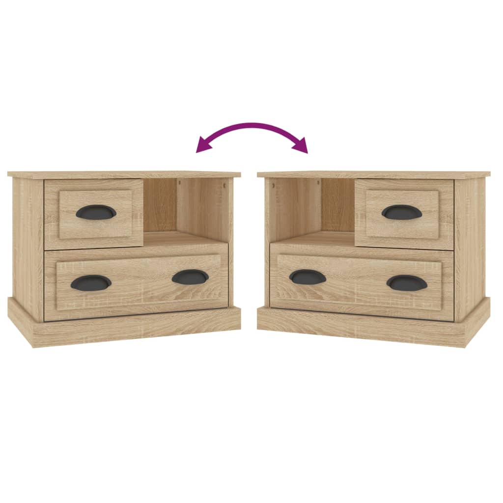 sengebord 60x39x45 cm sonoma-eg