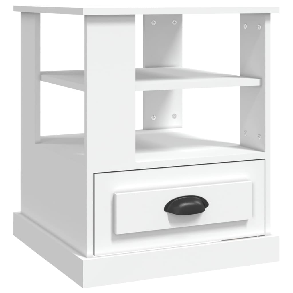 sidebord 50x50x60 cm konstrueret træ hvid