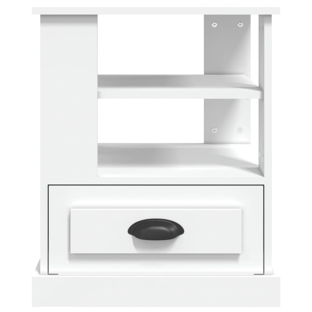 sidebord 50x50x60 cm konstrueret træ hvid