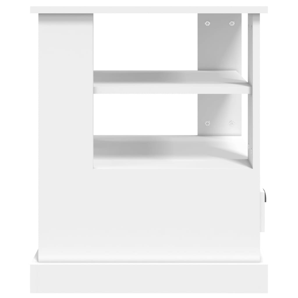 sidebord 50x50x60 cm konstrueret træ hvid