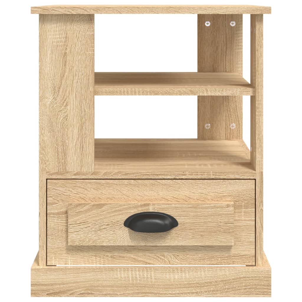 sidebord 50x50x60 cm konstrueret træ sonoma-eg