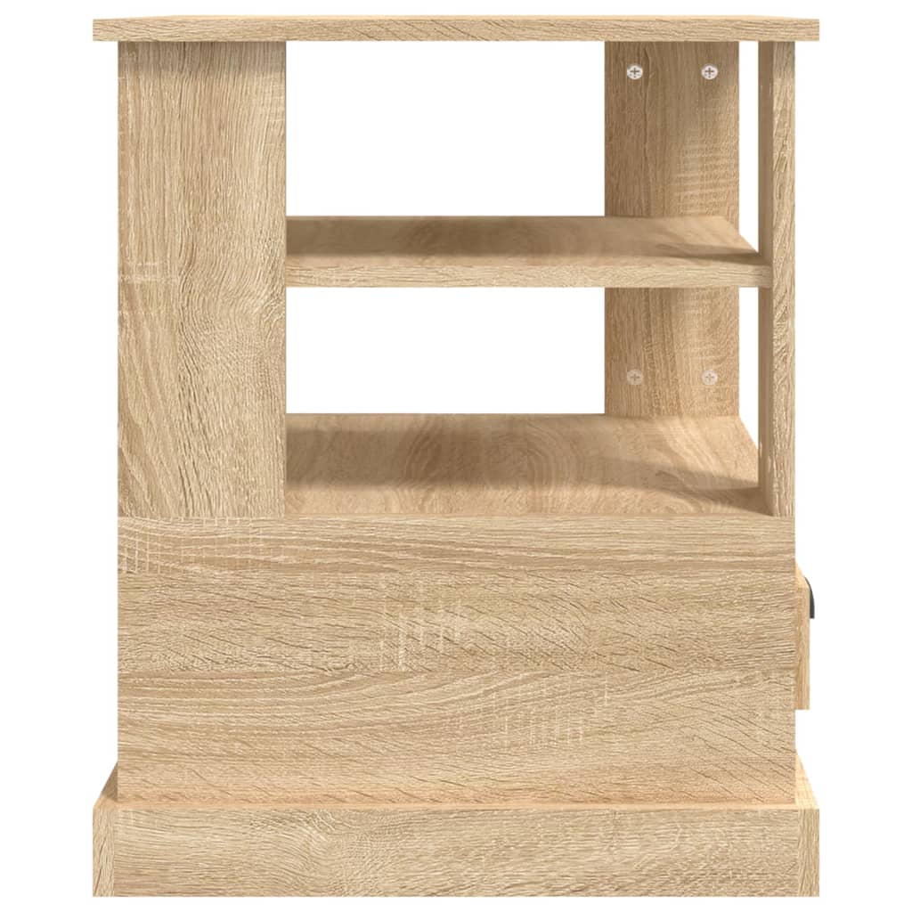 sidebord 50x50x60 cm konstrueret træ sonoma-eg