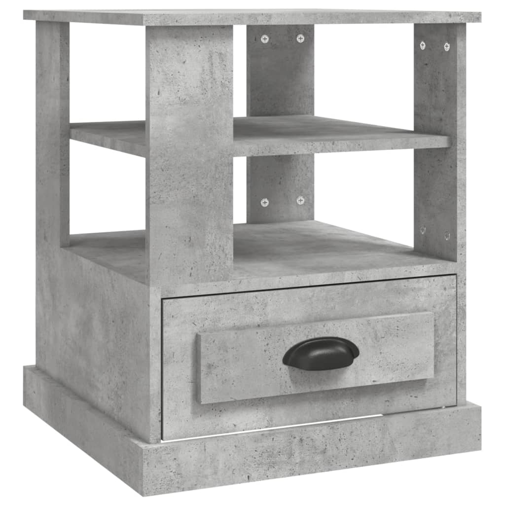 sidebord 50x50x60 cm konstrueret træ betongrå