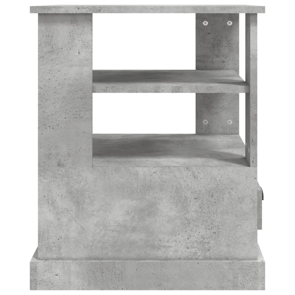 sidebord 50x50x60 cm konstrueret træ betongrå