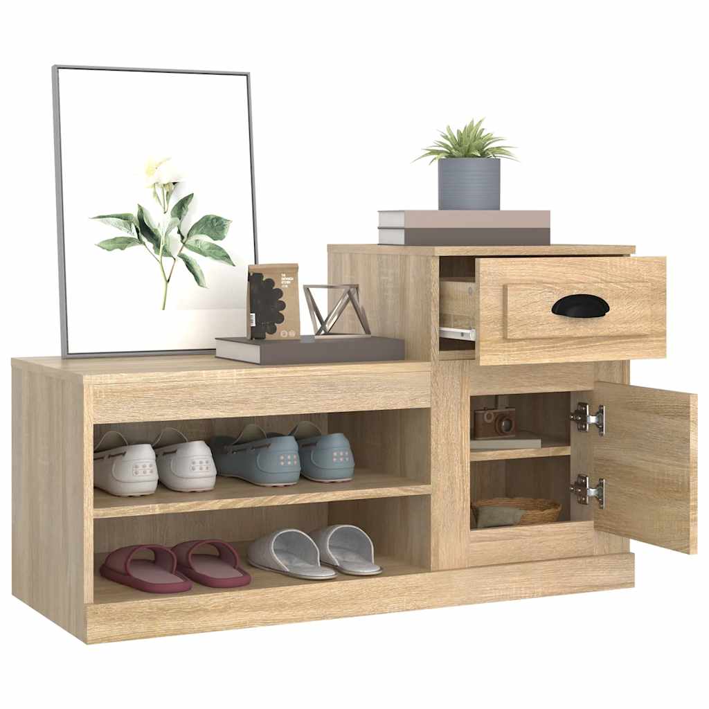 skoreol 100x42x60 cm konstrueret træ sonoma-eg