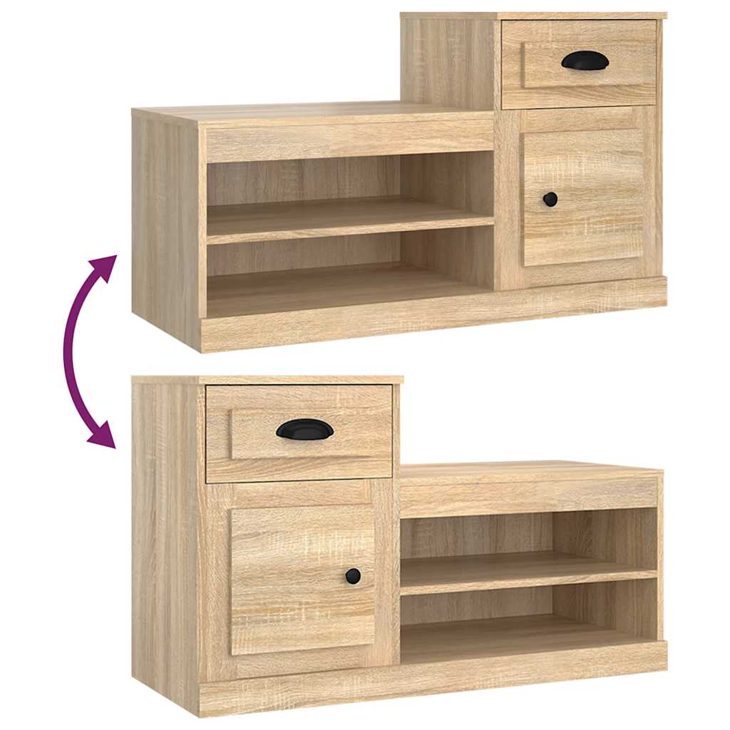 skoreol 100x42x60 cm konstrueret træ sonoma-eg