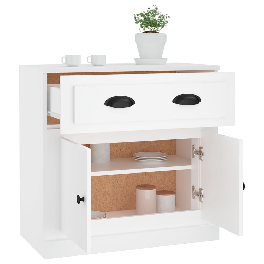 skænk 70x35,5x67,5 cm konstrueret træ hvid