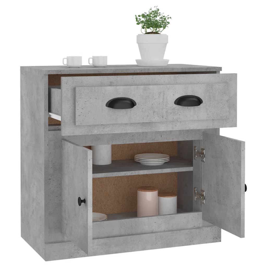 skænk 70x35,5x67,5 cm konstrueret træ betongrå
