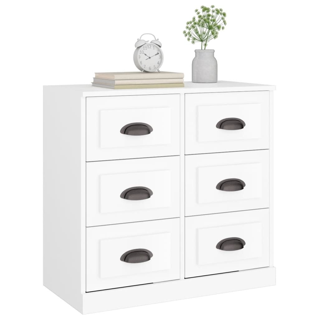 skænk 70x35,5x67,5 cm konstrueret træ hvid