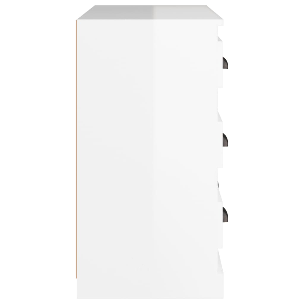 skænk 70x35,5x67,5 cm konstrueret træ hvid højglans