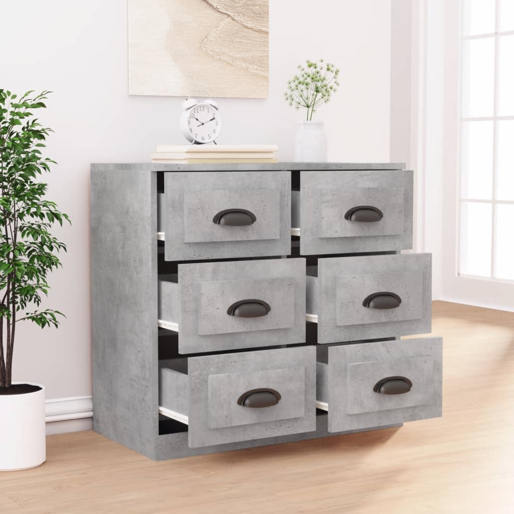 skænk 70x35,5x67,5 cm konstrueret træ betongrå