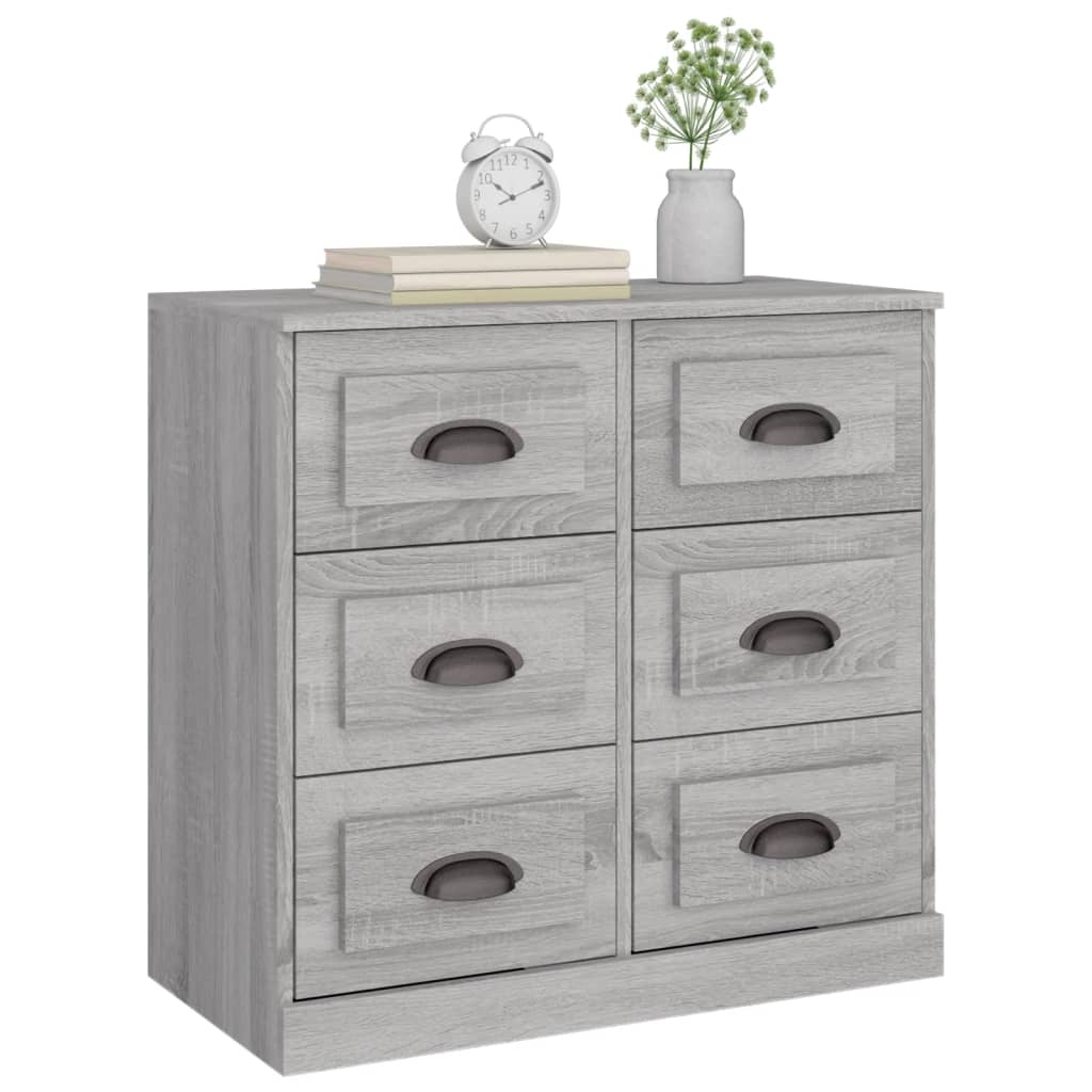 skænk 70x35,5x67,5 cm konstrueret træ grå sonoma-eg