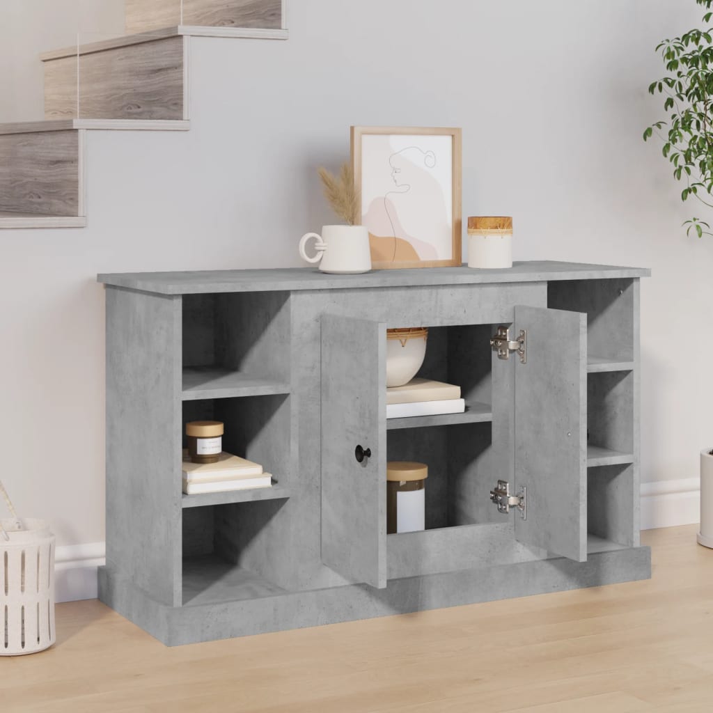 skænk 100x35,5x60 cm konstrueret træ betongrå