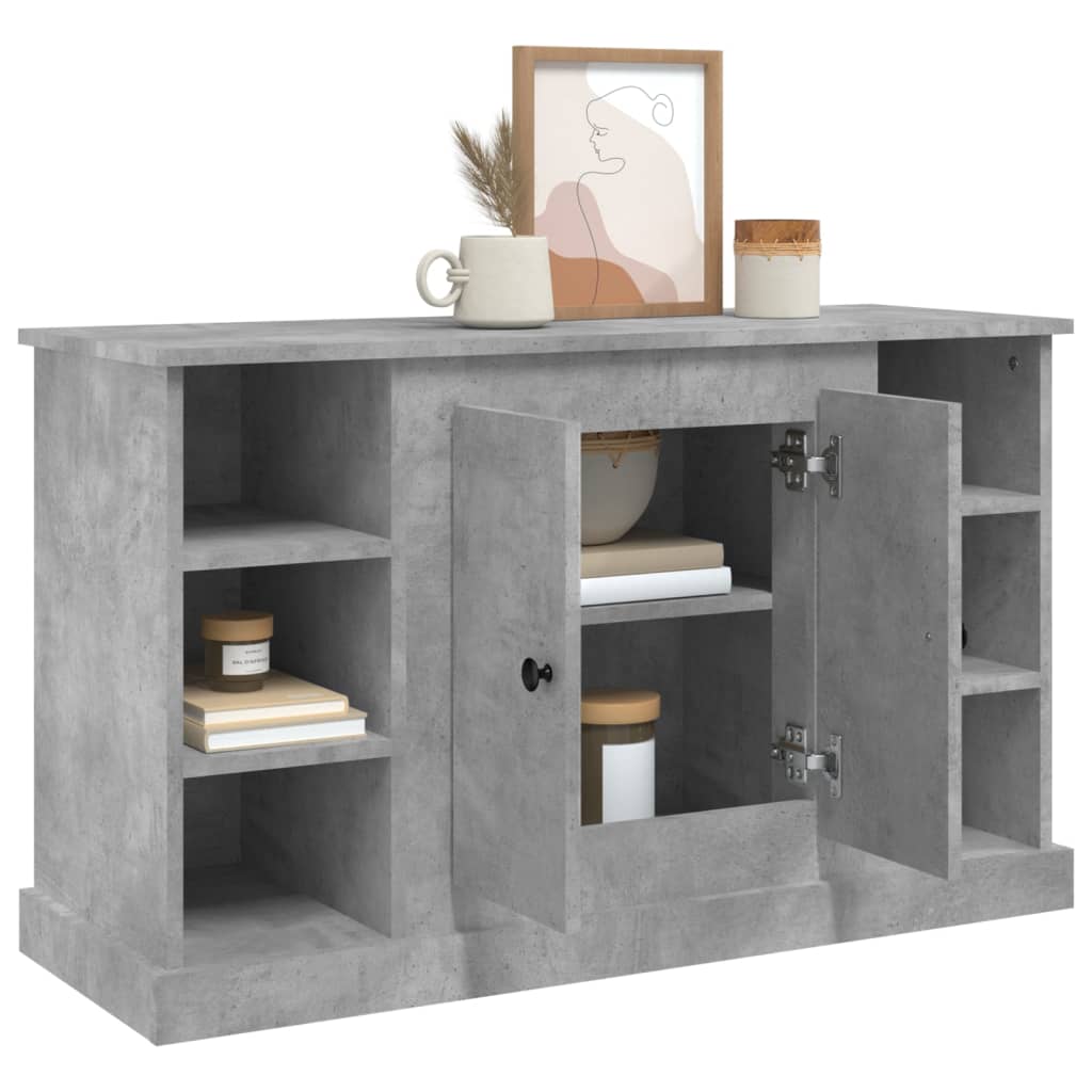 skænk 100x35,5x60 cm konstrueret træ betongrå