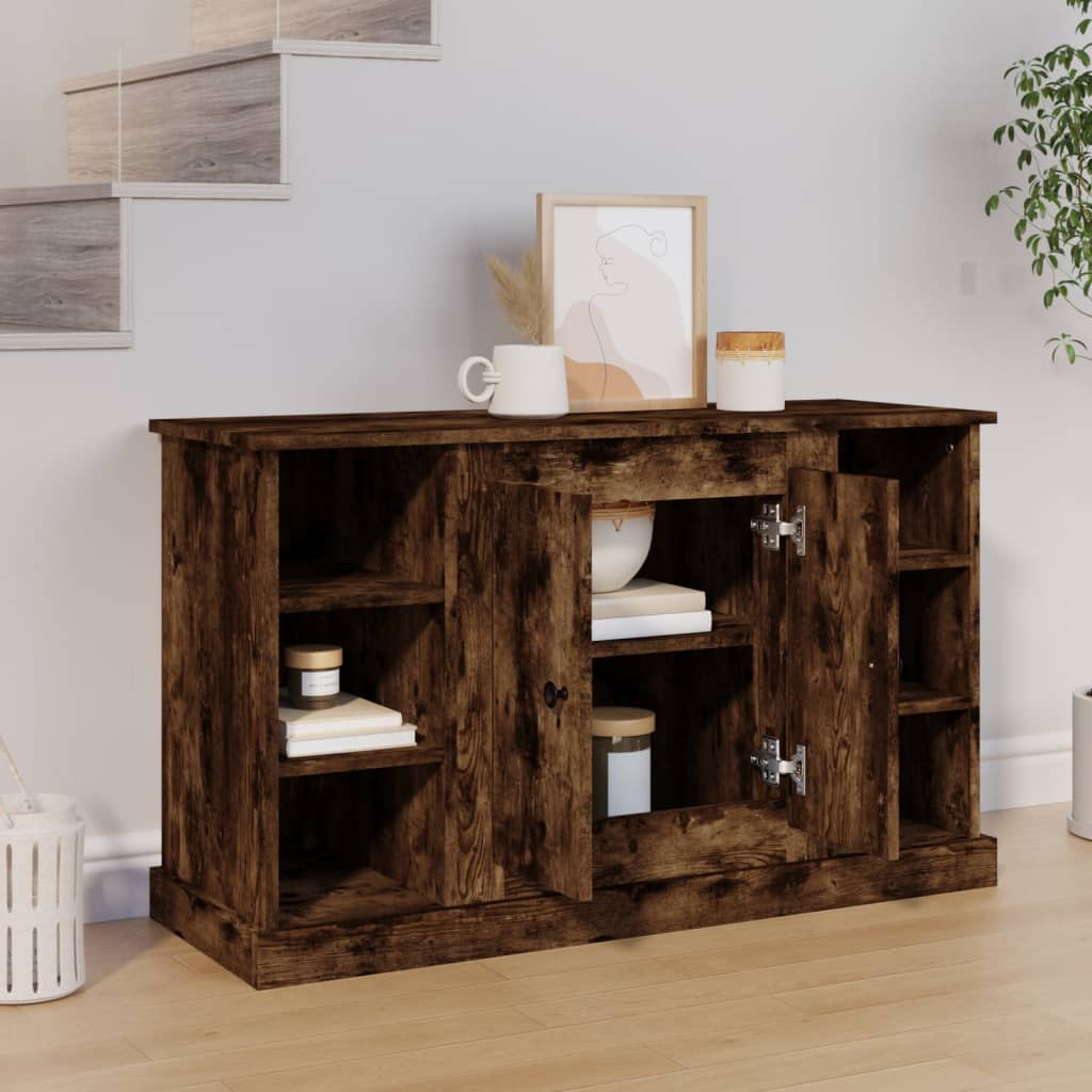skænk 100x35,5x60 cm konstrueret træ røget egetræsfarve
