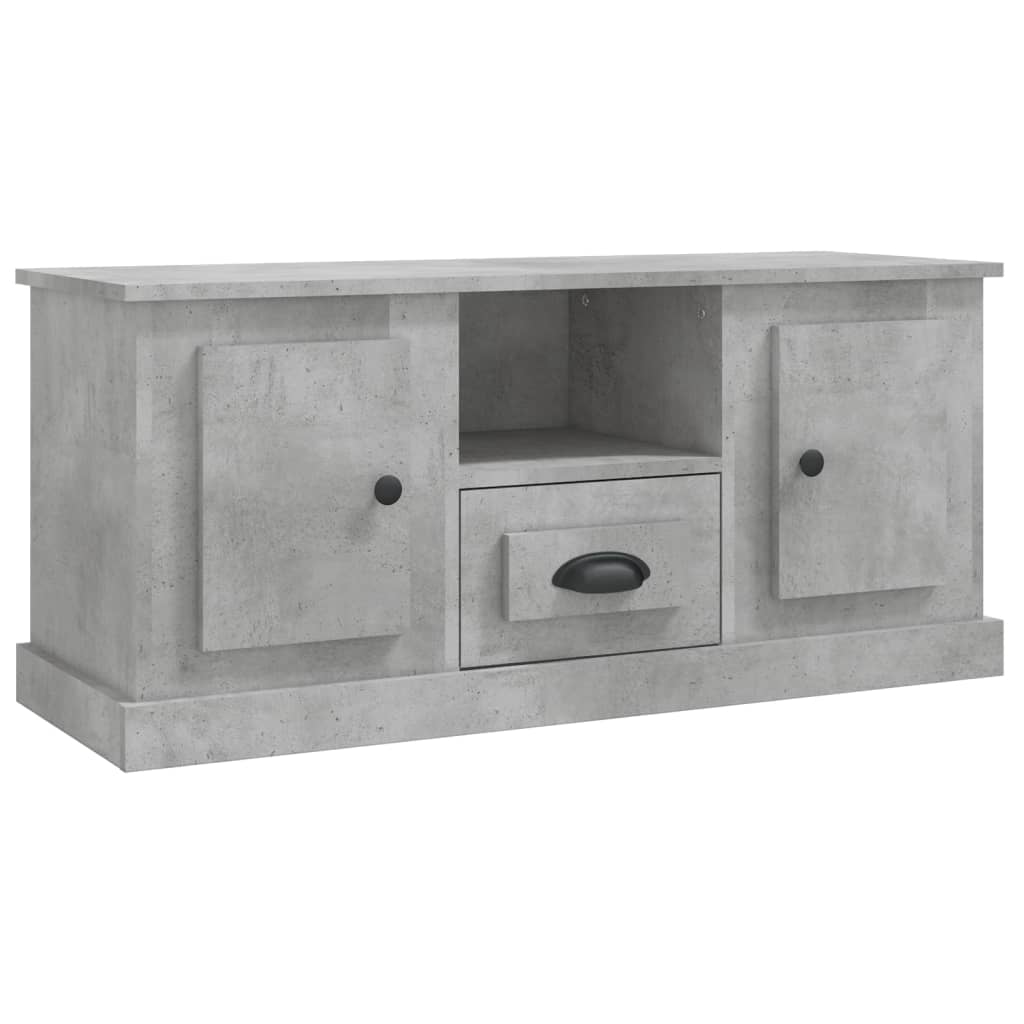 tv-bord 100x35,5x45 cm konstrueret træ betongrå