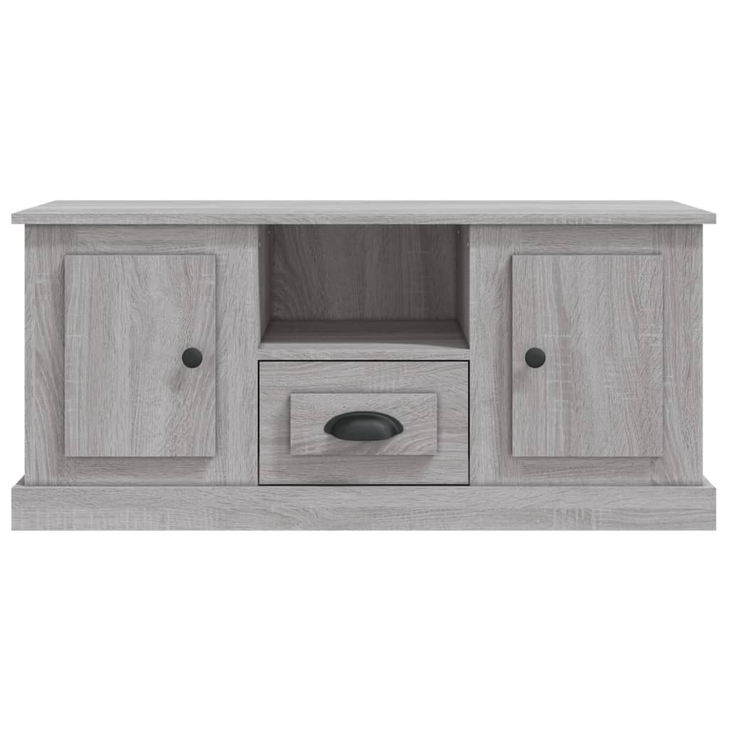 tv-bord 100x35,5x45 cm konstrueret træ grå sonoma-eg