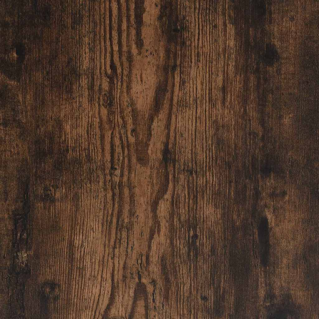 skrivebord med skuffe 115x50x75 cm konstrueret træ røget egetræ