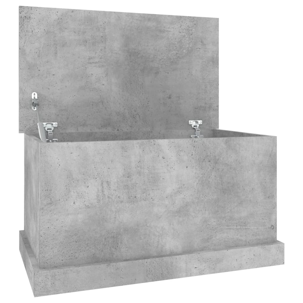 opbevaringskasse 70x40x38 cm konstrueret træ betongrå