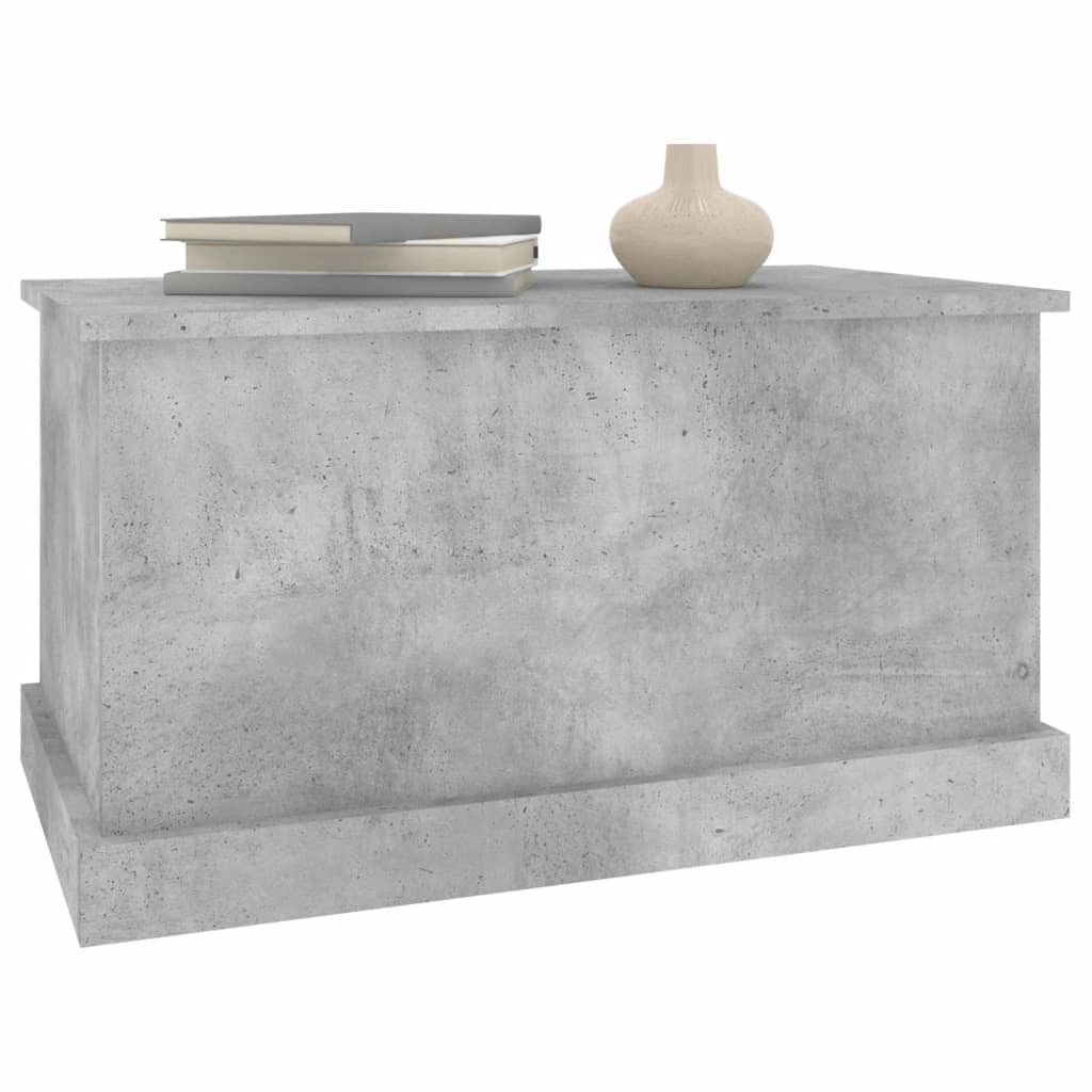 opbevaringskasse 70x40x38 cm konstrueret træ betongrå