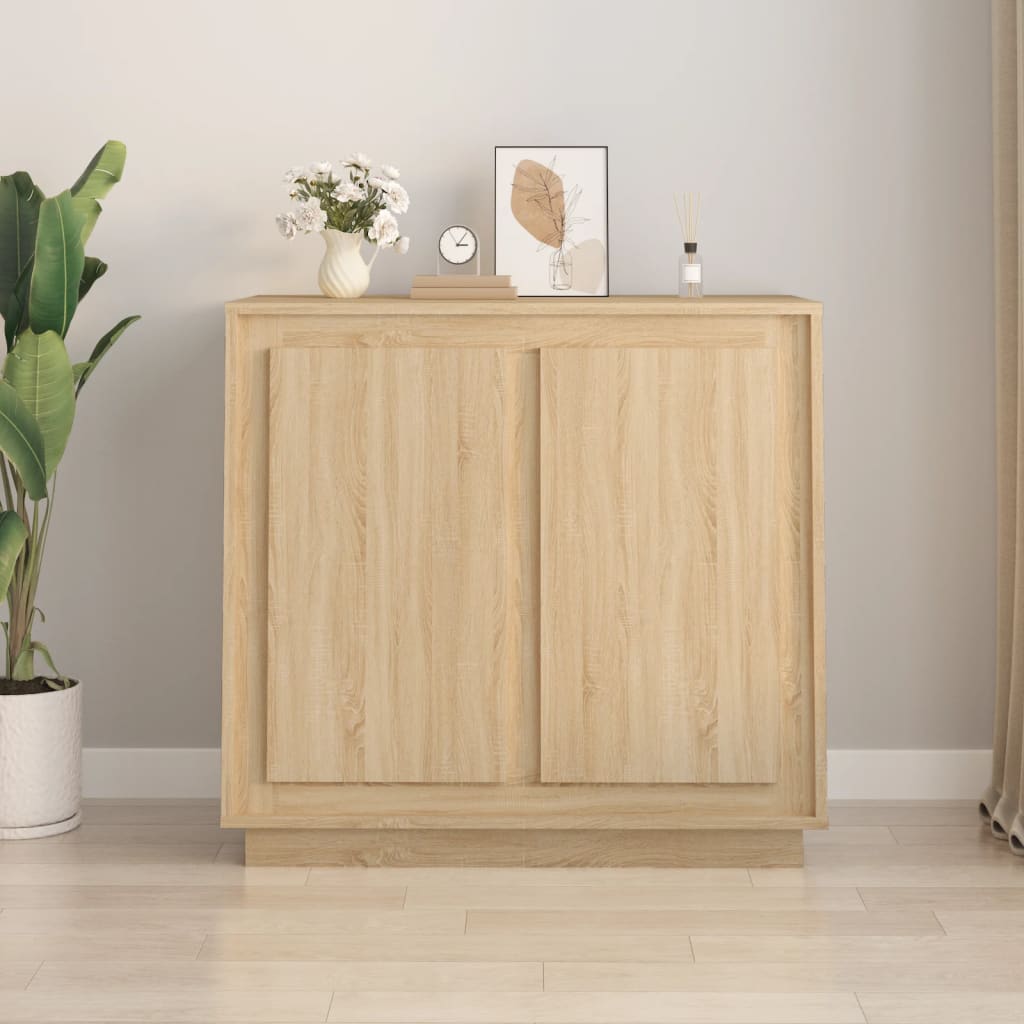 skænk 80x34x75 cm konstrueret træ sonoma-eg