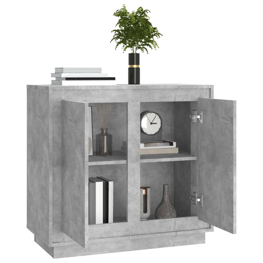 skænk 80x34x75 cm konstrueret træ betongrå