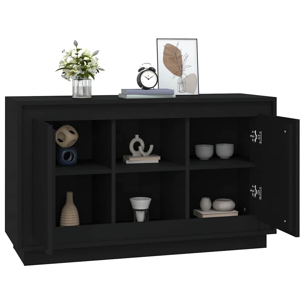 skænk 102x35x60 cm konstrueret træ sort