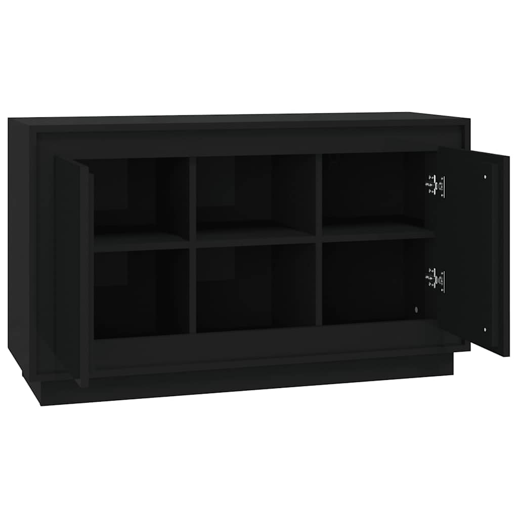 skænk 102x35x60 cm konstrueret træ sort