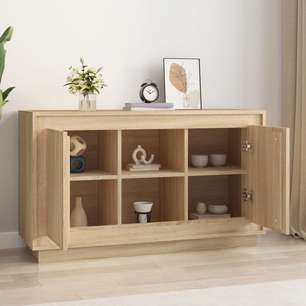 skænk 102x35x60 cm konstrueret træ sonoma-eg