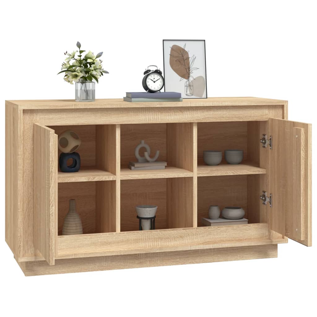 skænk 102x35x60 cm konstrueret træ sonoma-eg