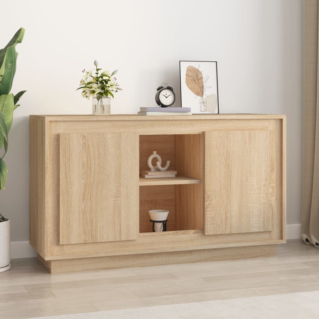 skænk 102x35x60 cm konstrueret træ sonoma-eg