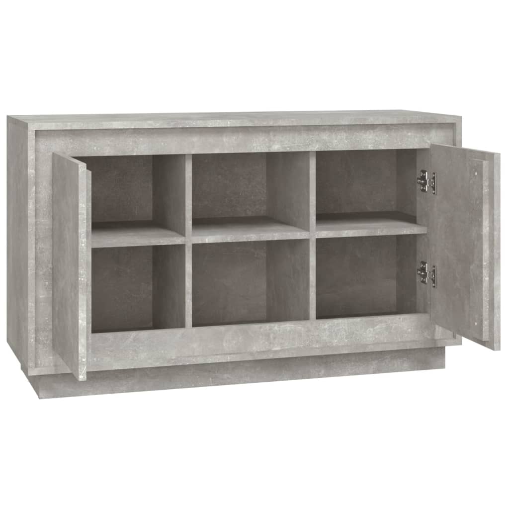 skænk 102x35x60 cm konstrueret træ betongrå