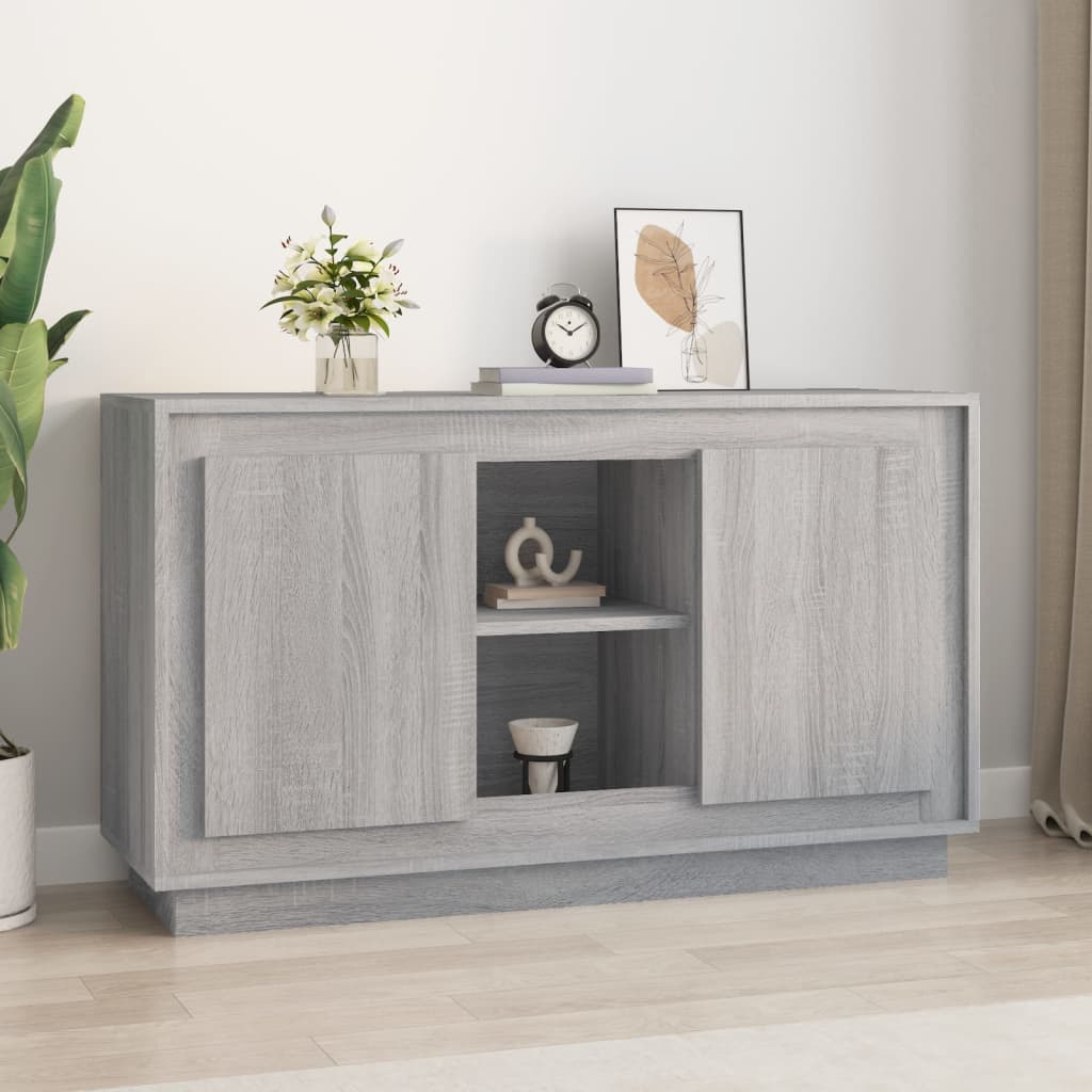 skænk 102x35x60 cm konstrueret træ grå sonoma-eg
