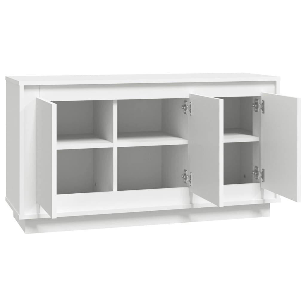 skænk 102x35x55 cm konstrueret træ hvid