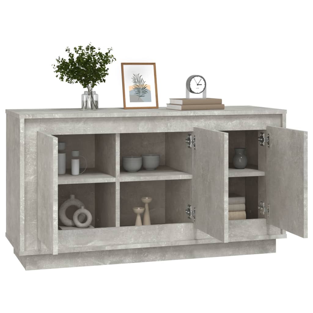 skænk 102x35x55 cm konstrueret træ betongrå
