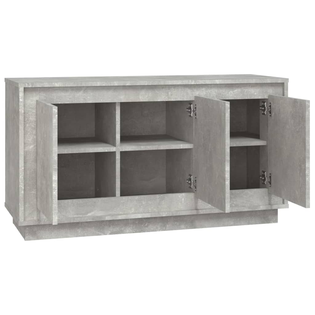skænk 102x35x55 cm konstrueret træ betongrå