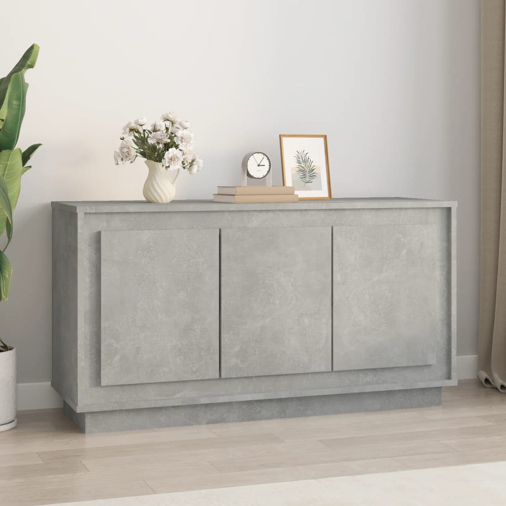 skænk 102x35x55 cm konstrueret træ betongrå