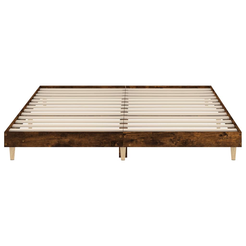 sengeramme 150x200 cm uden madras konstrueret træ røget eg