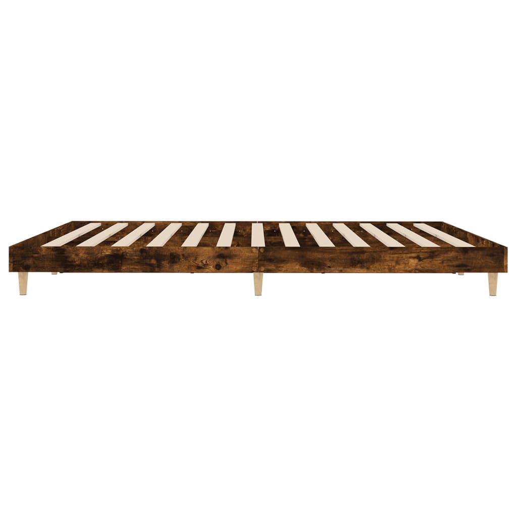 sengeramme 150x200 cm uden madras konstrueret træ røget eg