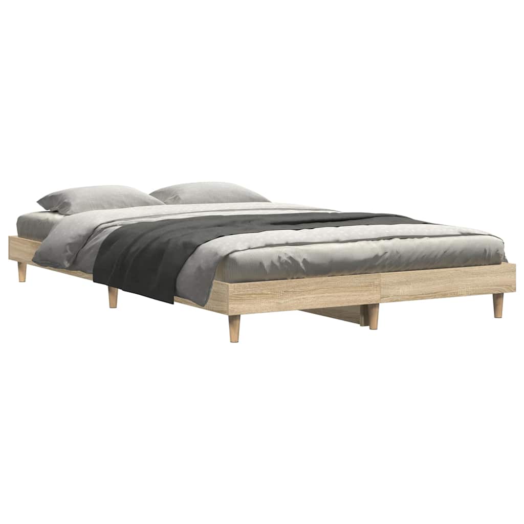 sengeramme 120x200 cm uden madras konstrueret træ sonoma-eg