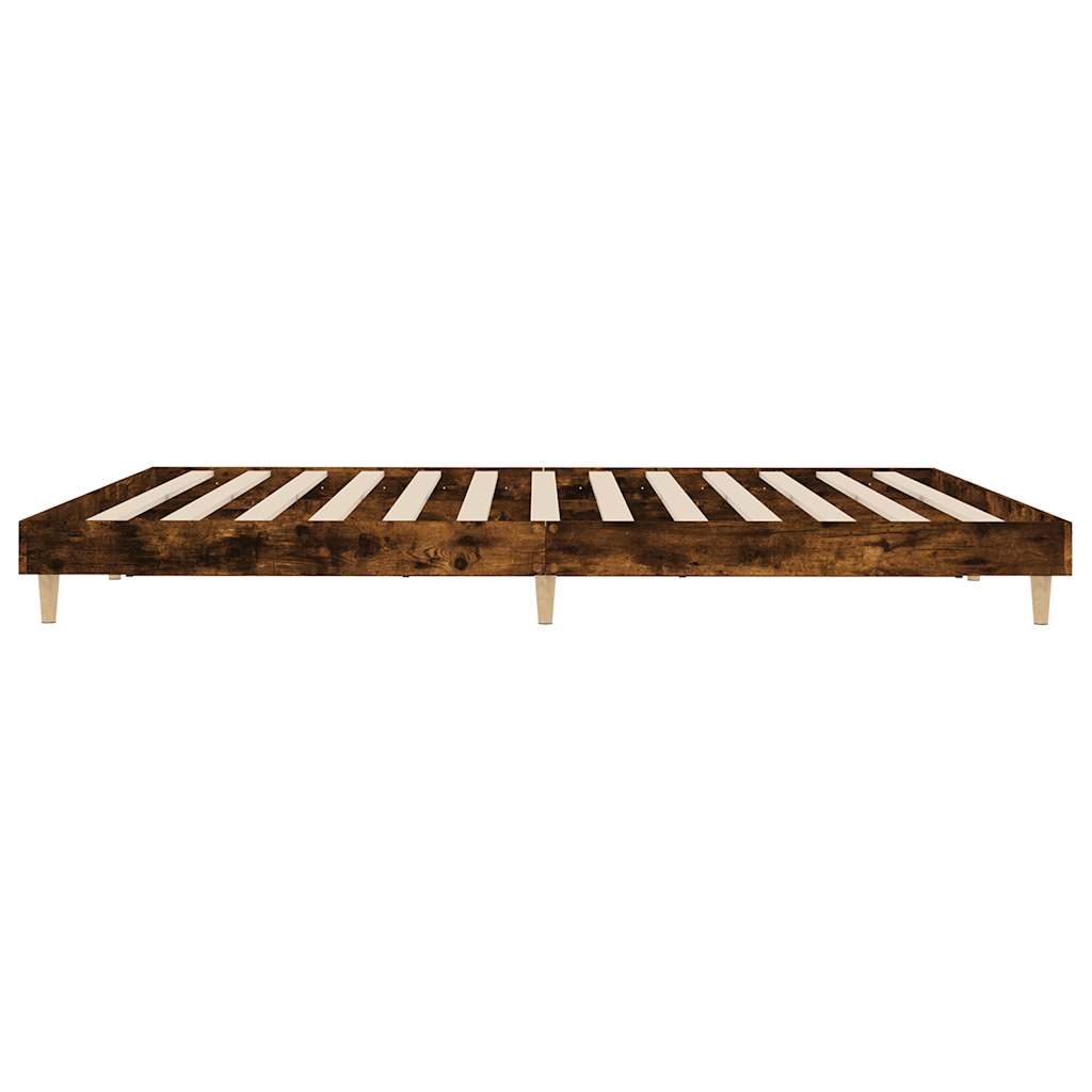 sengeramme 120x200 cm uden madras konstrueret træ røget eg