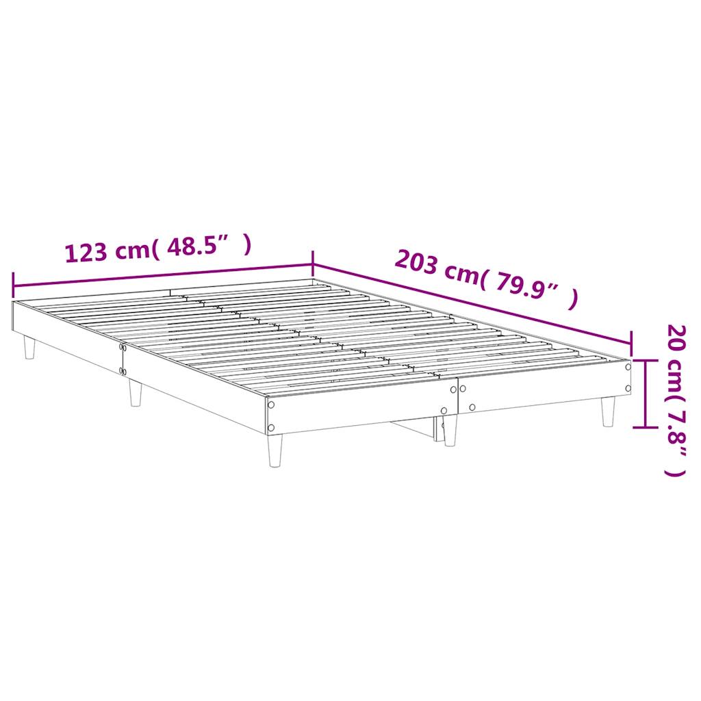sengeramme 120x200 cm uden madras konstrueret træ brunt eg