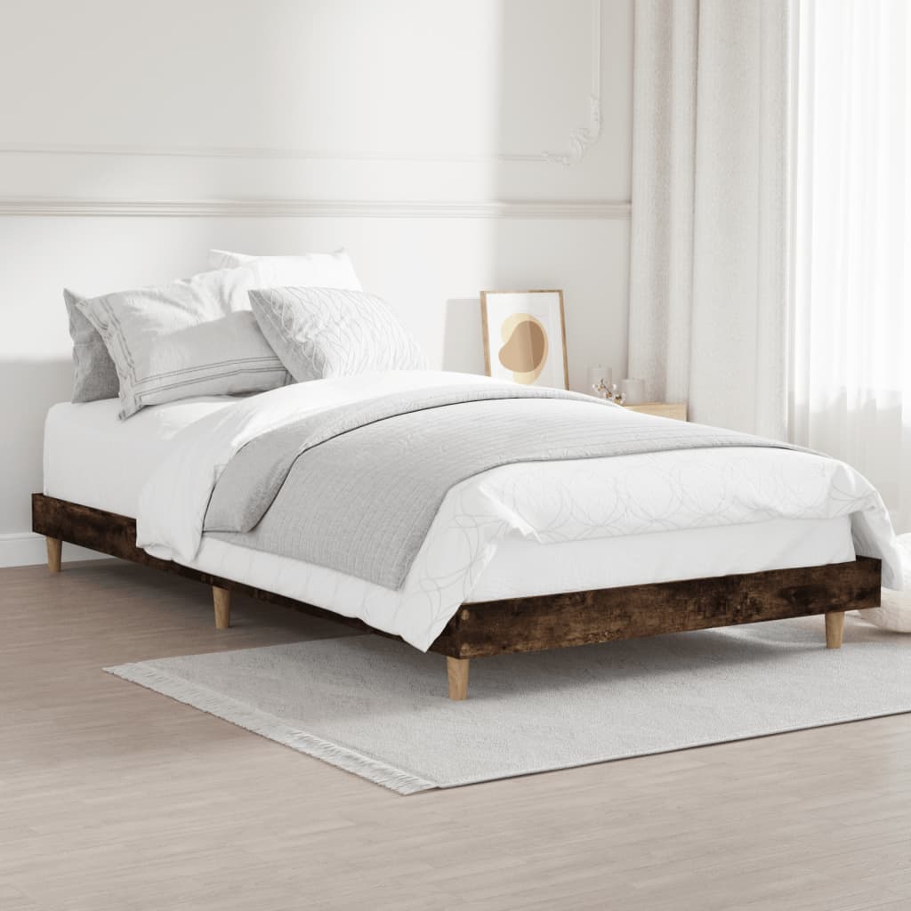 sengeramme 100x200 cm uden madras konstrueret træ røget eg