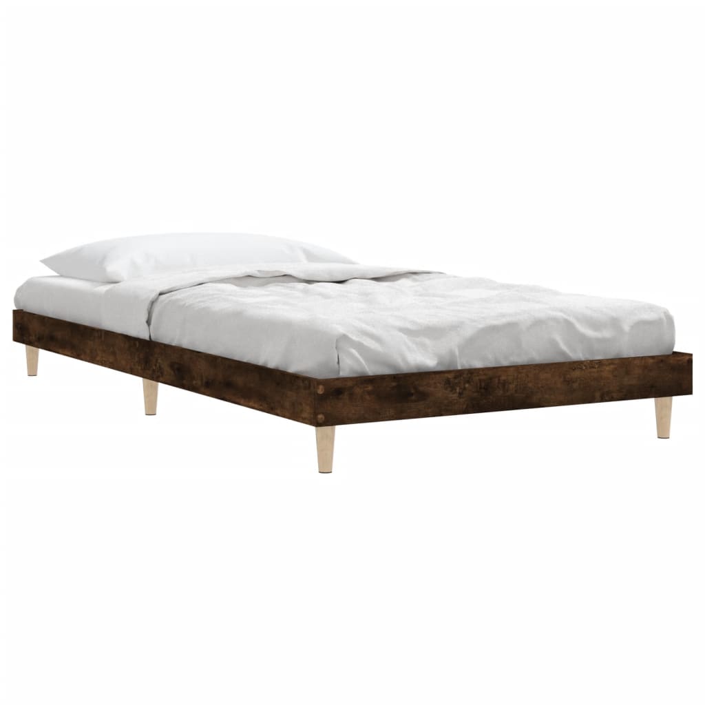 sengeramme 100x200 cm uden madras konstrueret træ røget eg