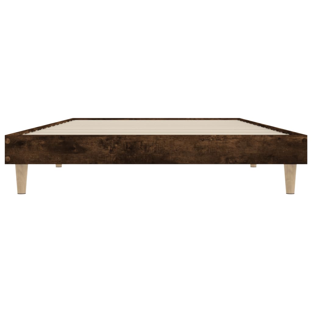 sengeramme 90x200 cm uden madras konstrueret træ røget eg