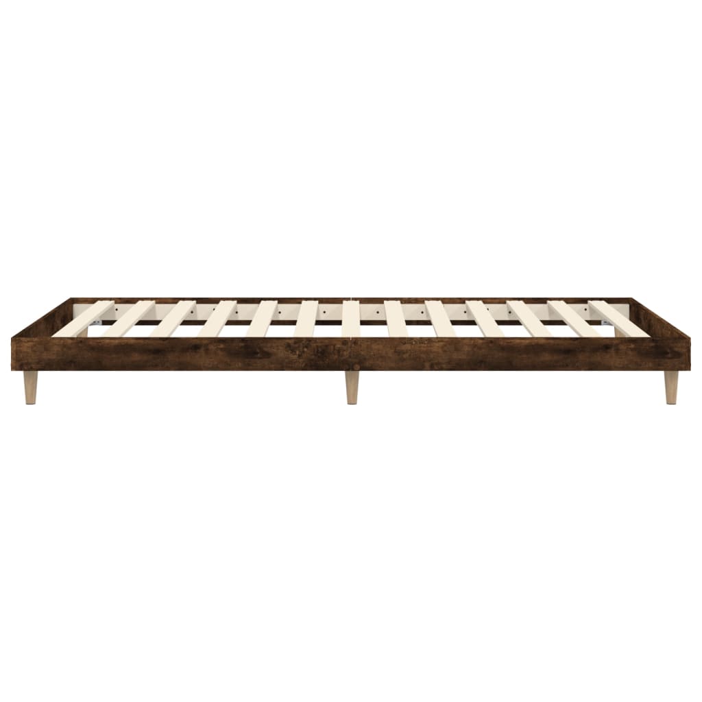 sengeramme 90x200 cm uden madras konstrueret træ røget eg