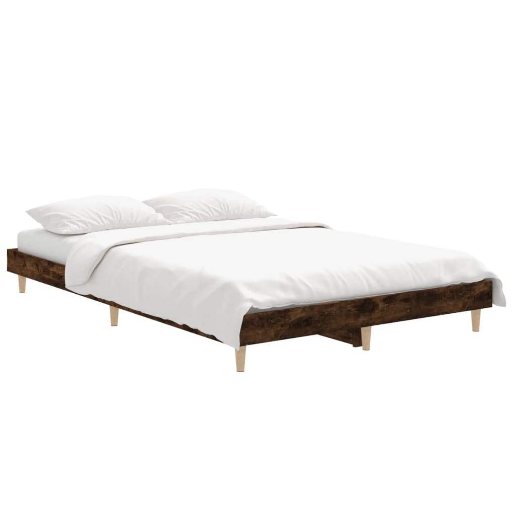 sengeramme 120x190 cm uden madras konstrueret træ røget eg