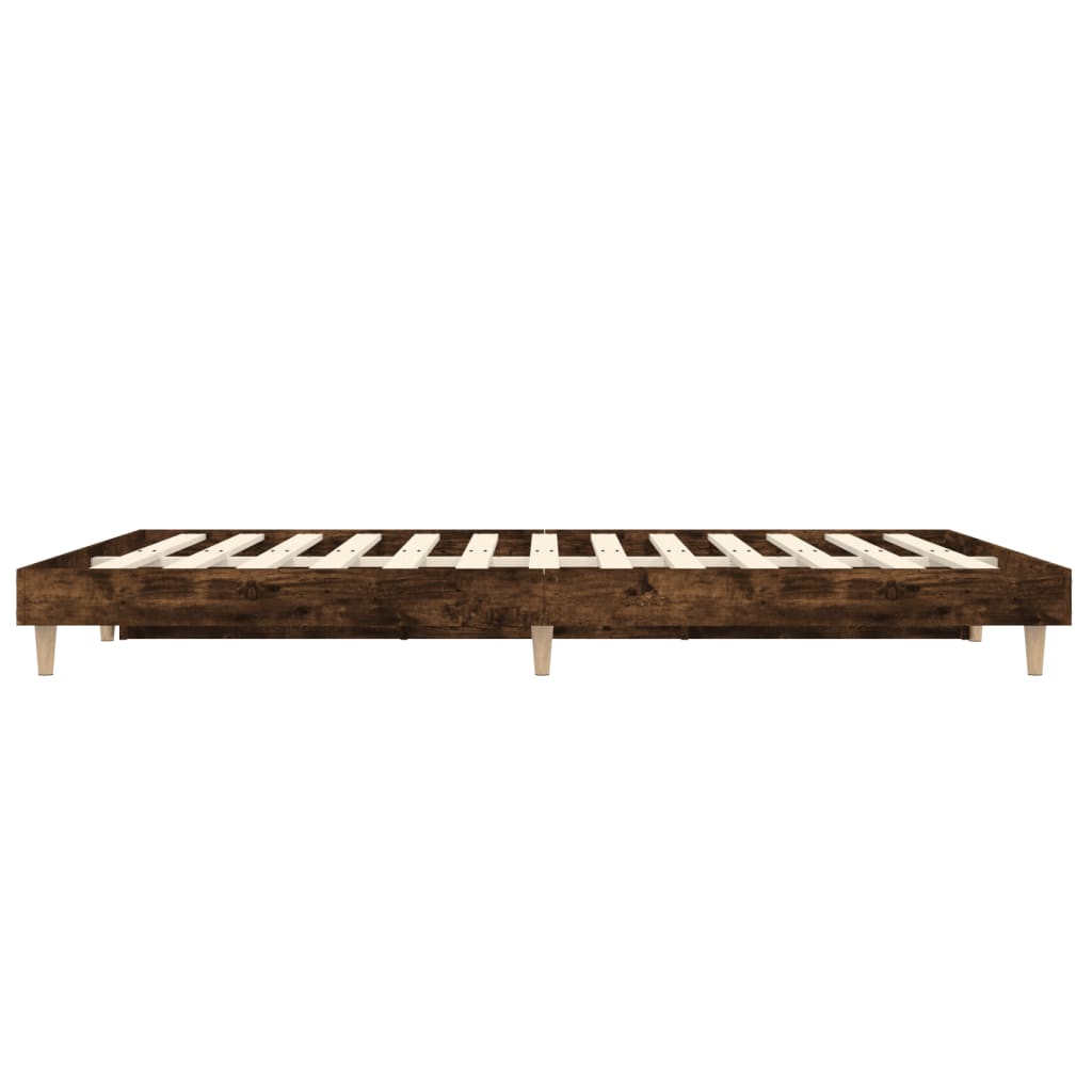 sengeramme 120x190 cm uden madras konstrueret træ røget eg
